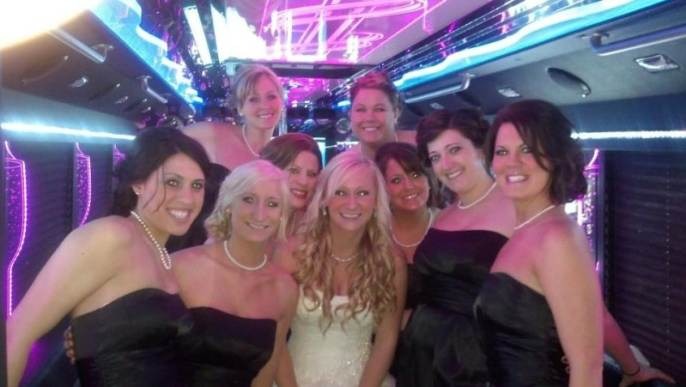 Happy customers enjoying luxury limousine service from www.transportmovementhub.pro in a memorable experience.