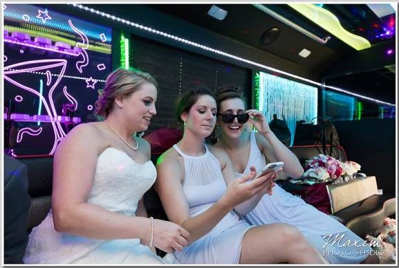 Happy customers enjoying luxury limousine service from www.transportmovementhub.pro during a memorable event.